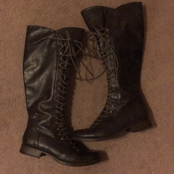 Charlotte Russe Shoes - Lace up boots